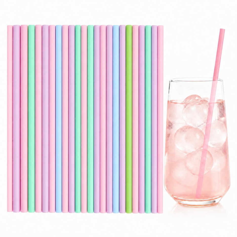 Paper Straw Color - 25/50/100PCS Canudos de Papel Descartáveis em