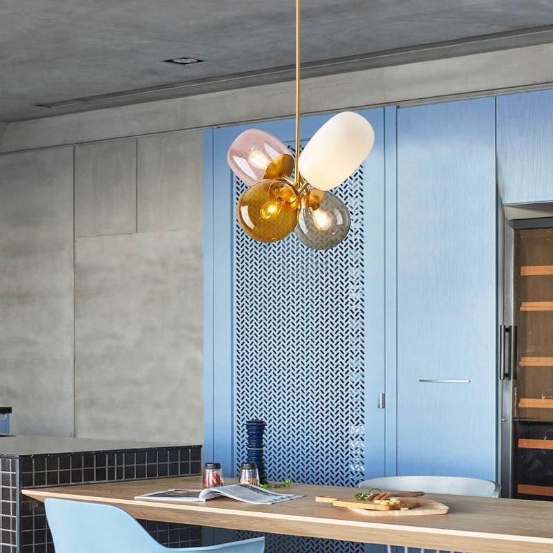 Led Balloon Light - Luminária pendente de vidro macaron, lustre