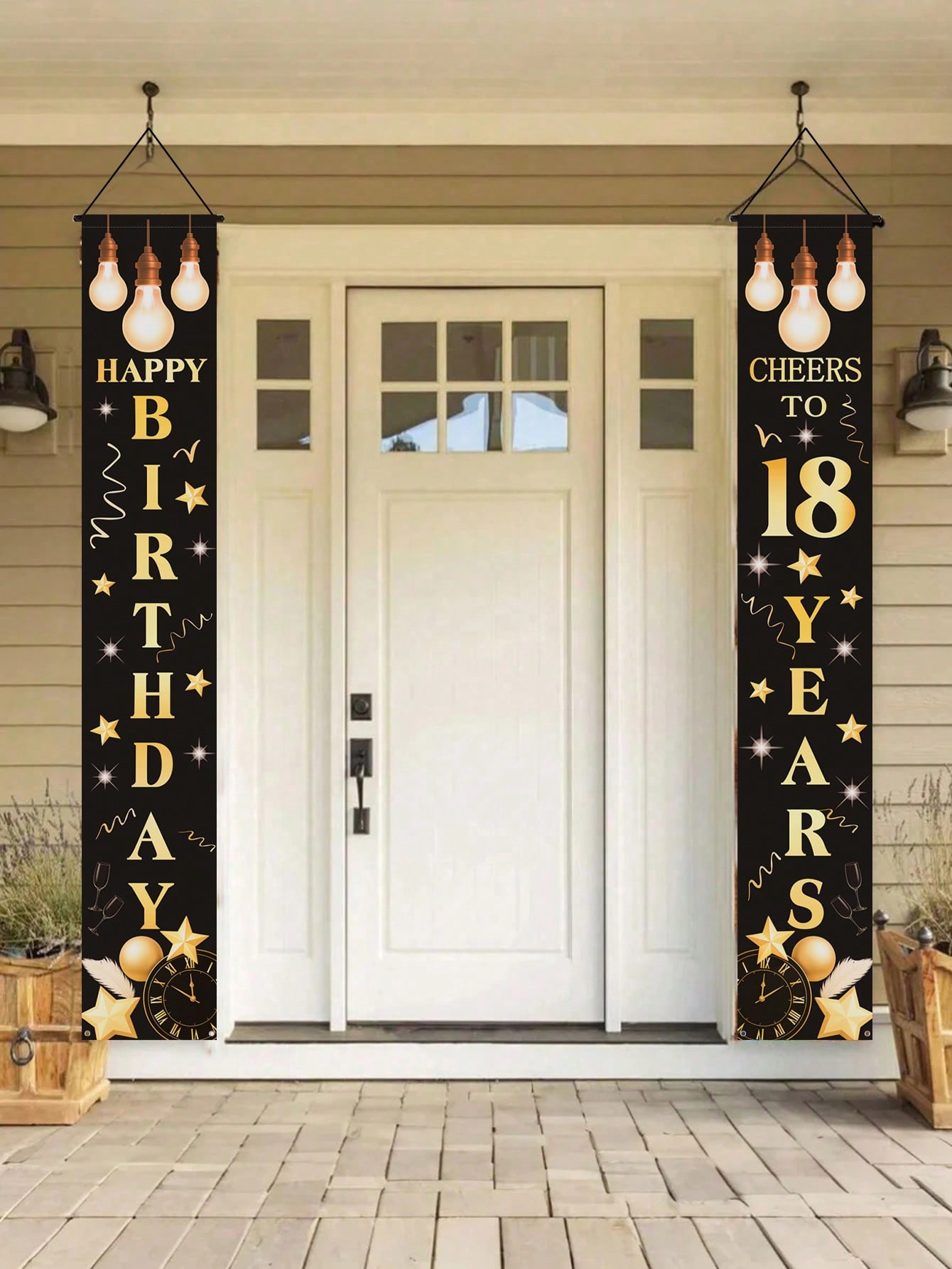 Party Banner Gold - 1 par de banners de comemoração