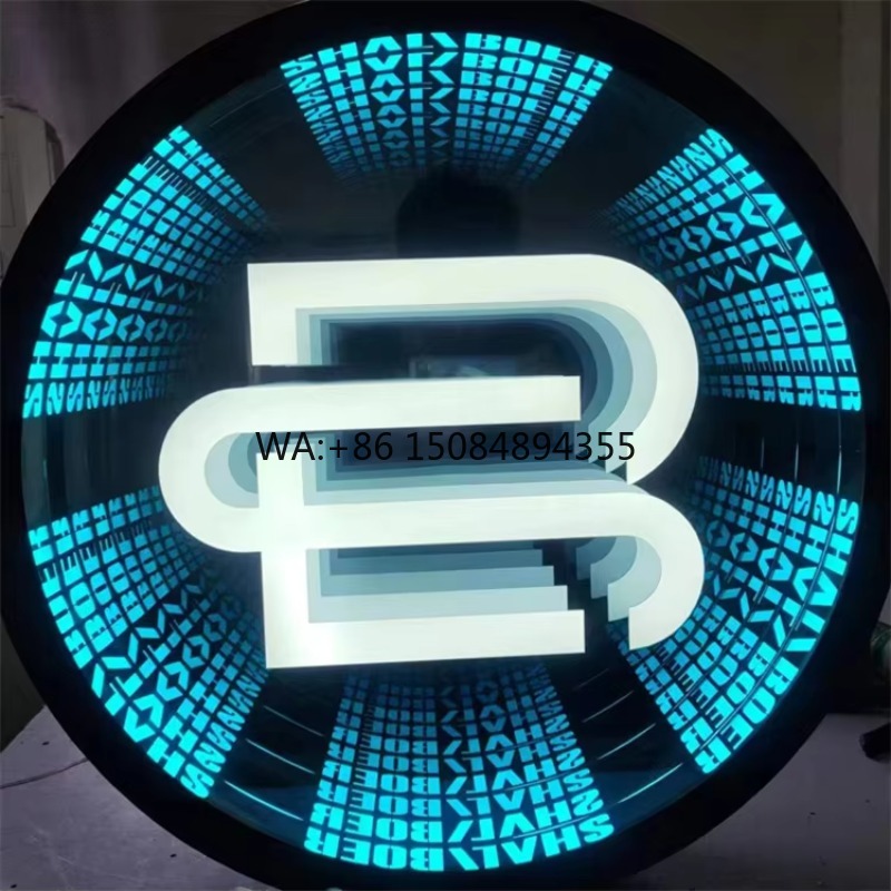 Neon Sign Party - Espelho Mágico Infinito Personalizado com Design