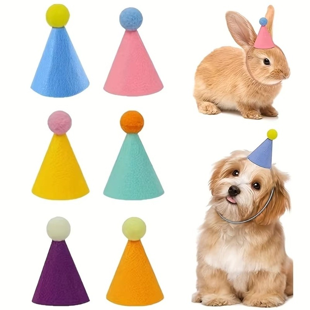 Party Hat Cone - Conjunto de 6 peças reutilizáveis mini