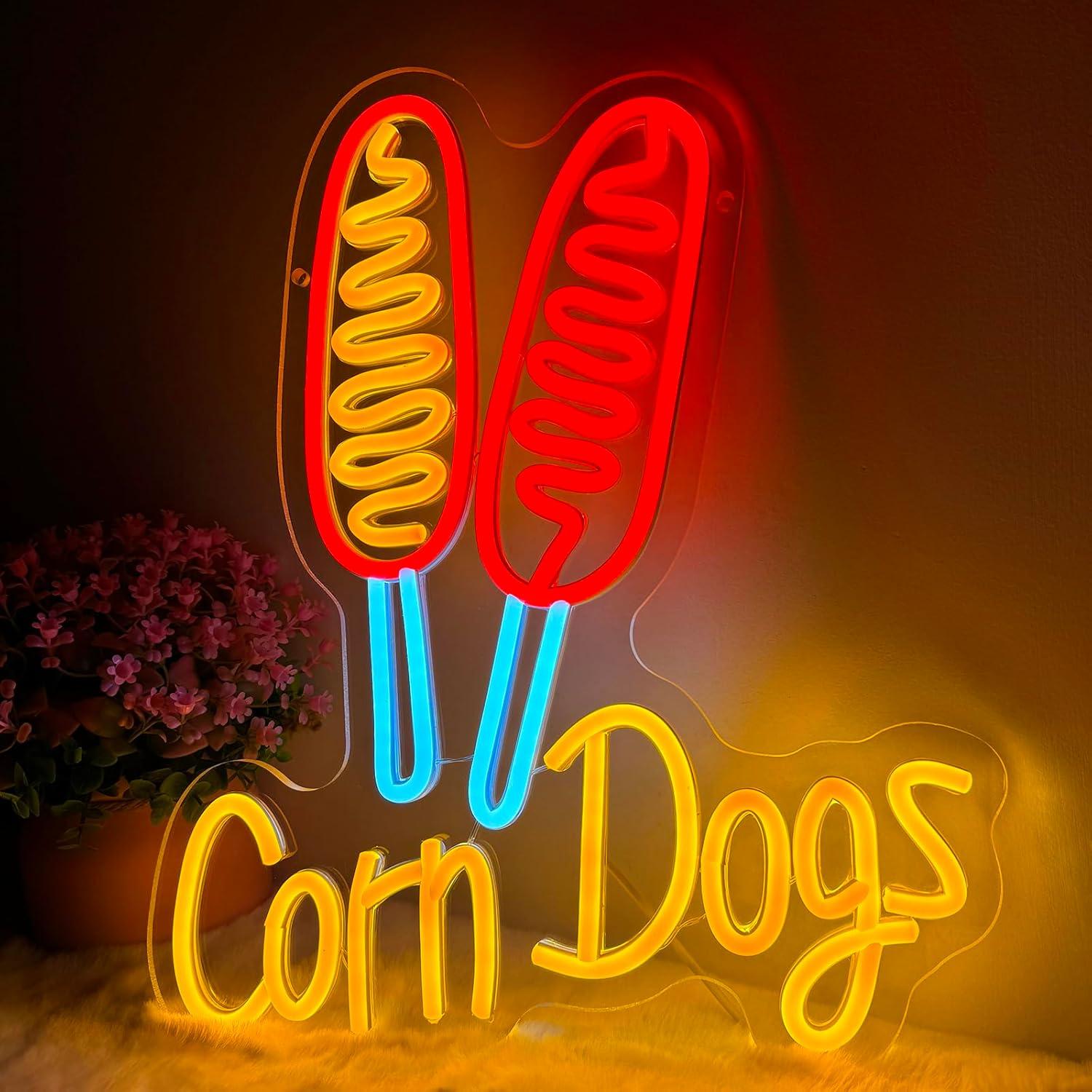 Neon Sign Party - Letreiro Neon Corn Dog: Luzes LED