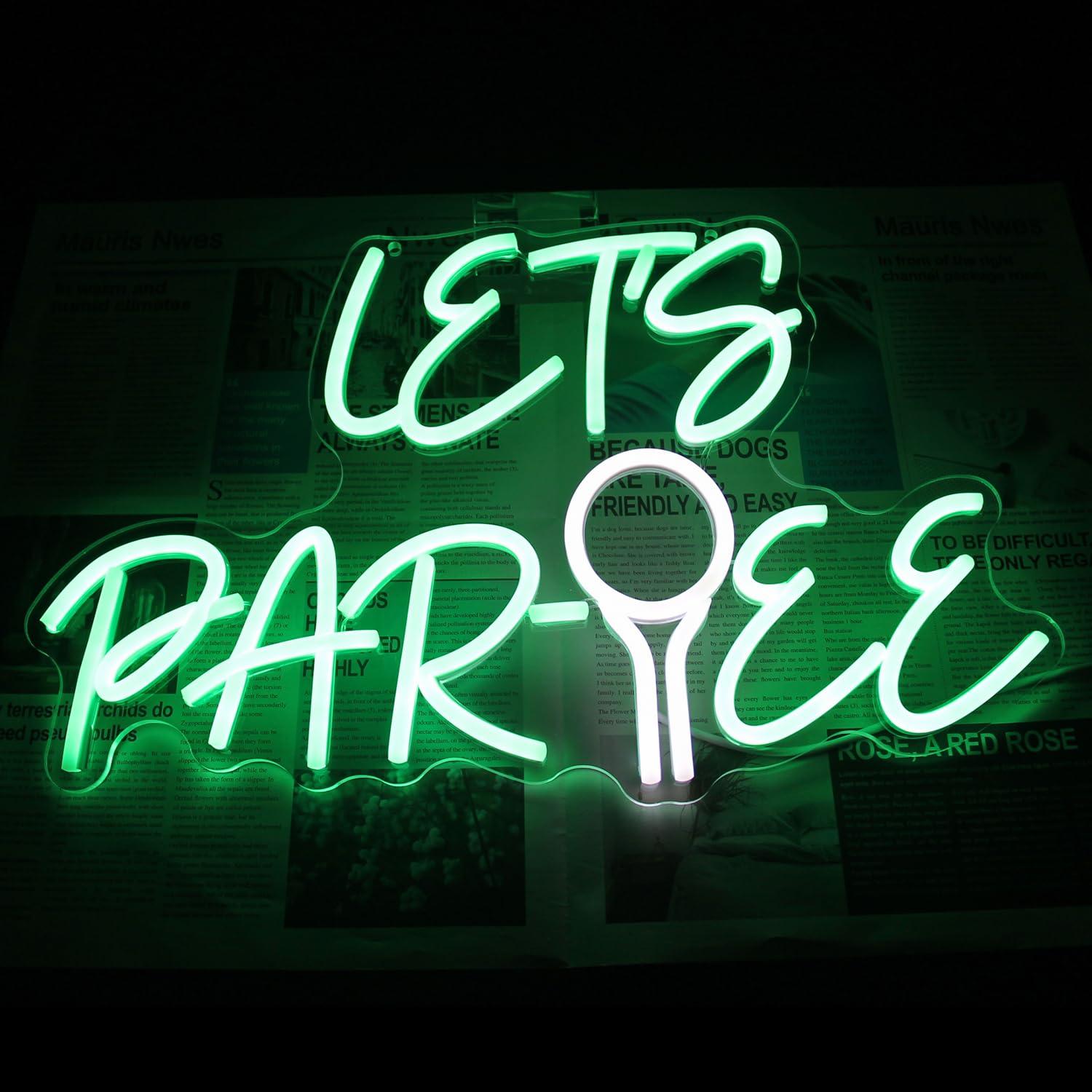 Let's Par Tee Letreiro de Neon - Neon Sign Party avaliação e preço