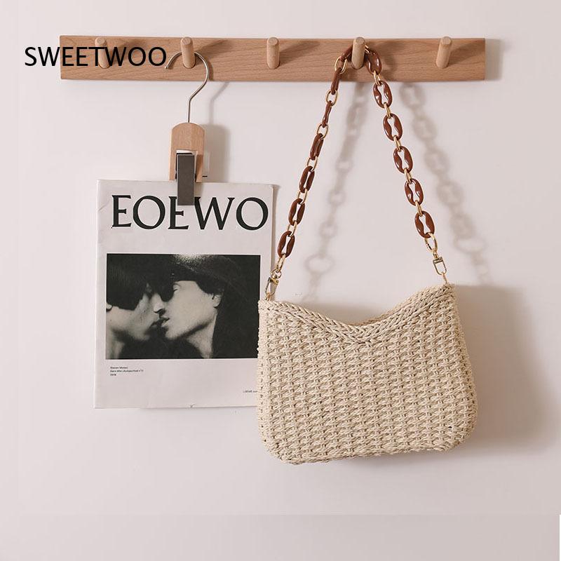 Bolsa de Ombro de Palha Trança - Paper Straw Color avaliação e preço