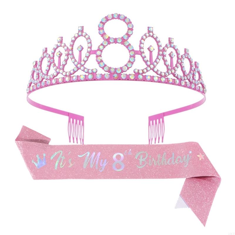 Conjunto tiaras e faixa aniver - Birthday Sash Glitter avaliação e preço