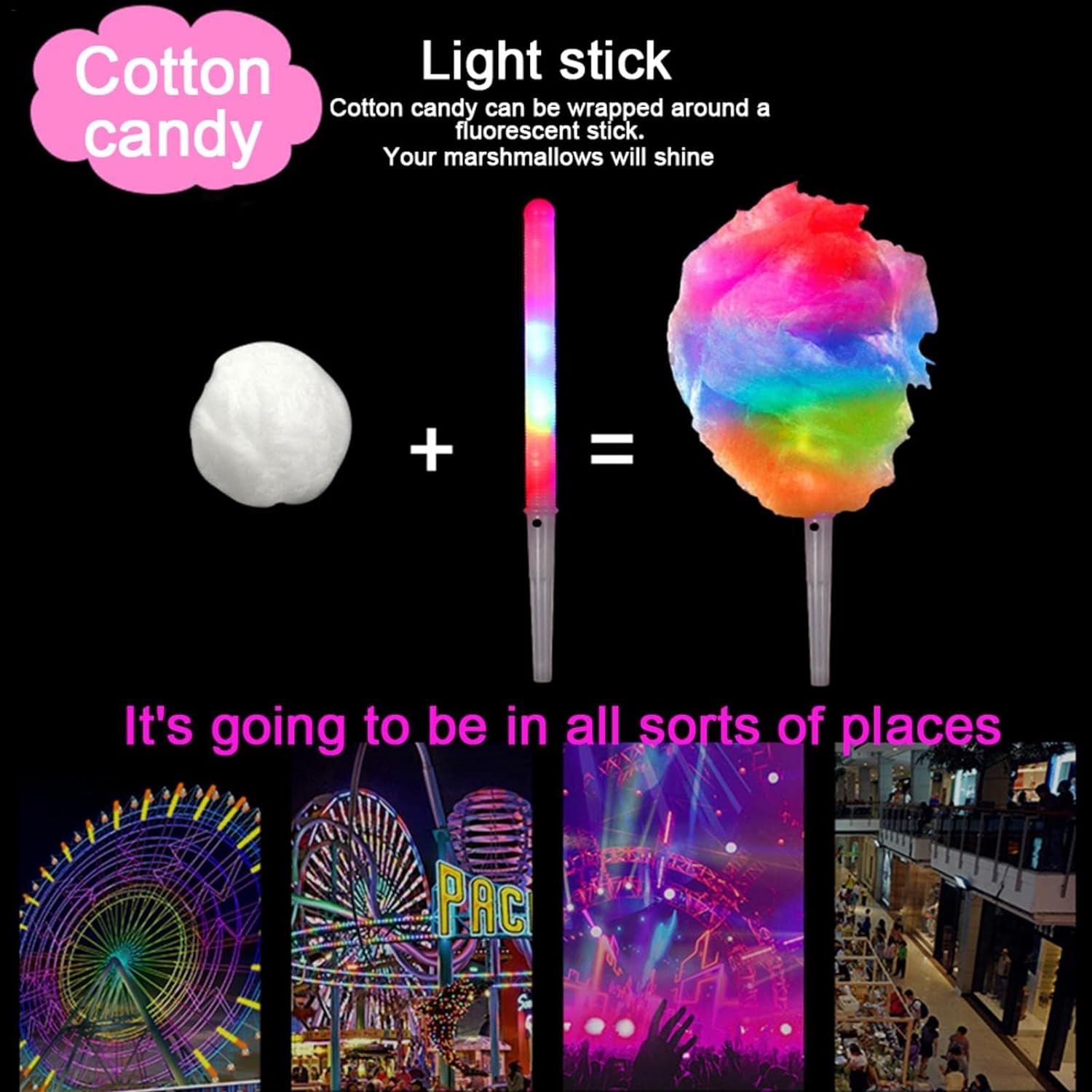20 Cones de Algodão Doce Color - Cotton Candy Cone avaliação e preço