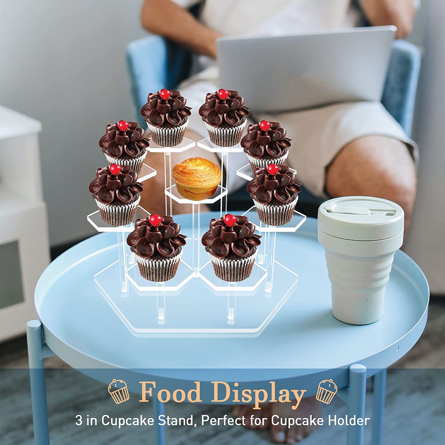 Acrílico Display Stand para Fu - Cupcake Stand Tier avaliação e preço