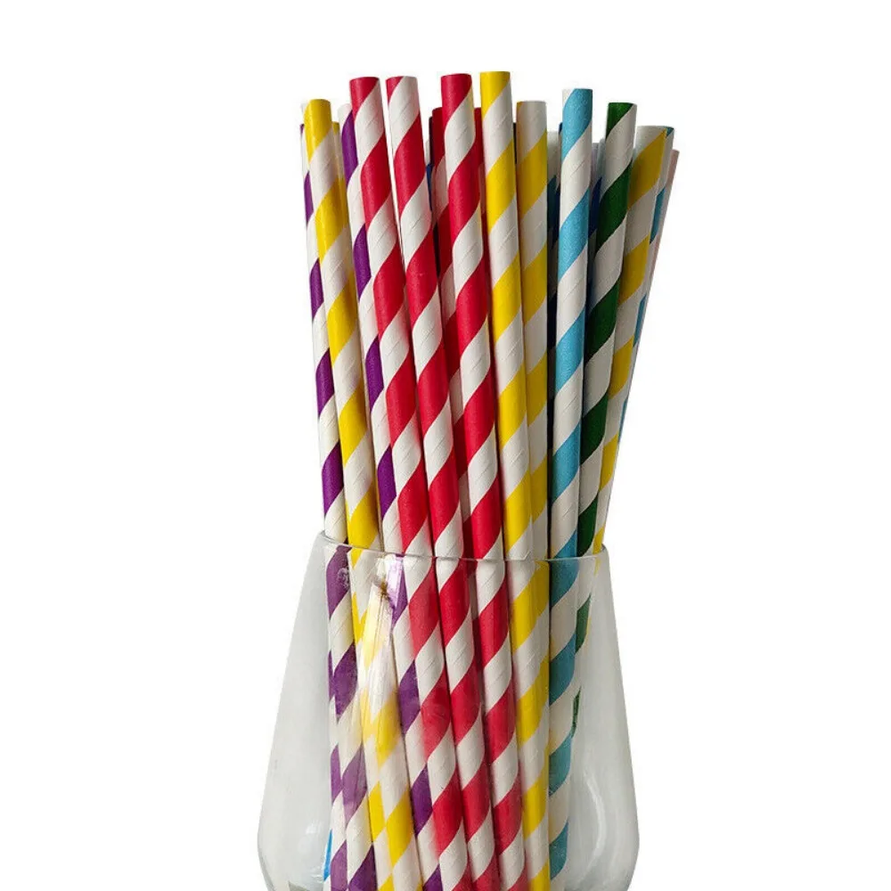 100 canudos de papel embalados - Paper Straw Color avaliação e preço