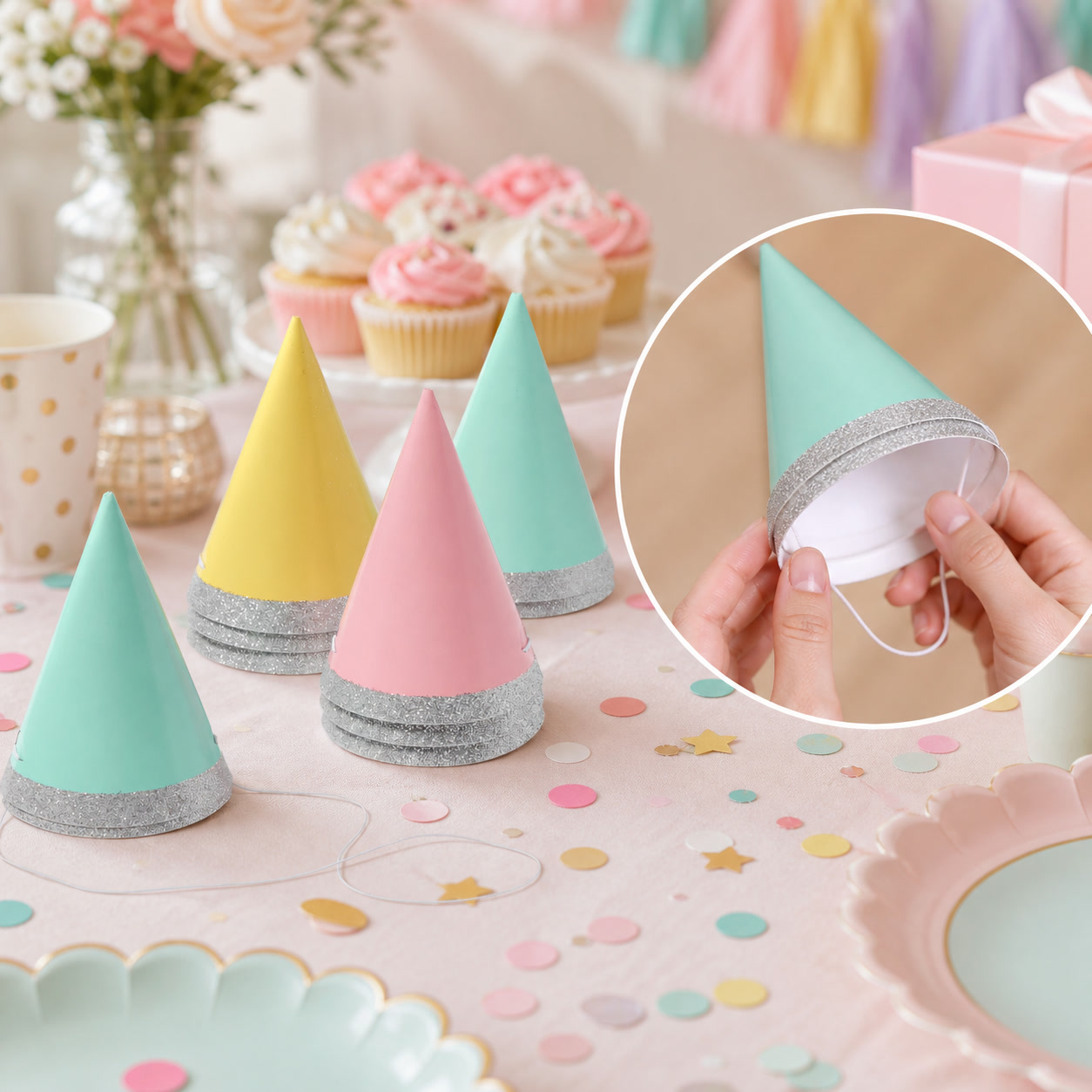 10 Chapéus de Festa Mini com G - Party Hat Cone avaliação e preço