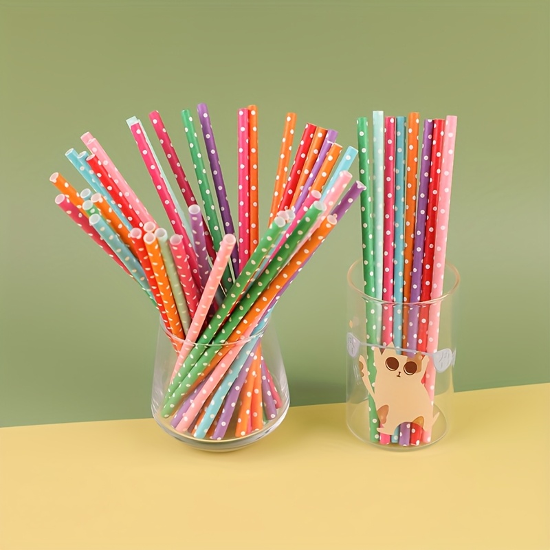 100 canudos de papel descartáv - Paper Straw Color avaliação e preço