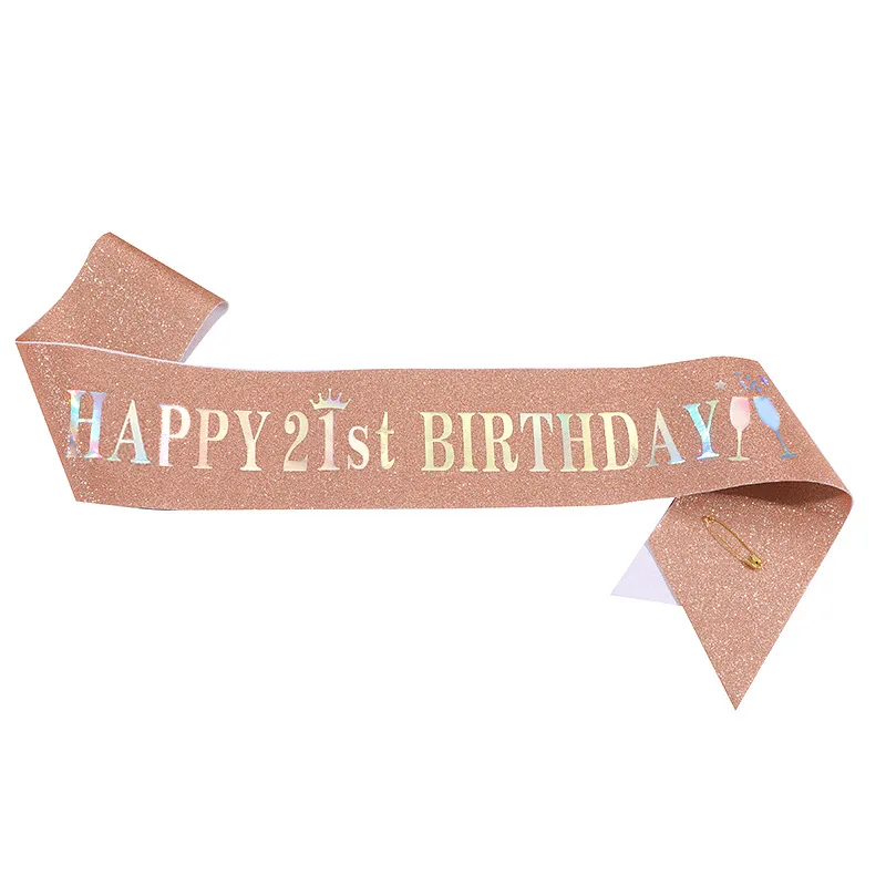 Glitter Sash para Festas de An - Birthday Sash Glitter avaliação e preço
