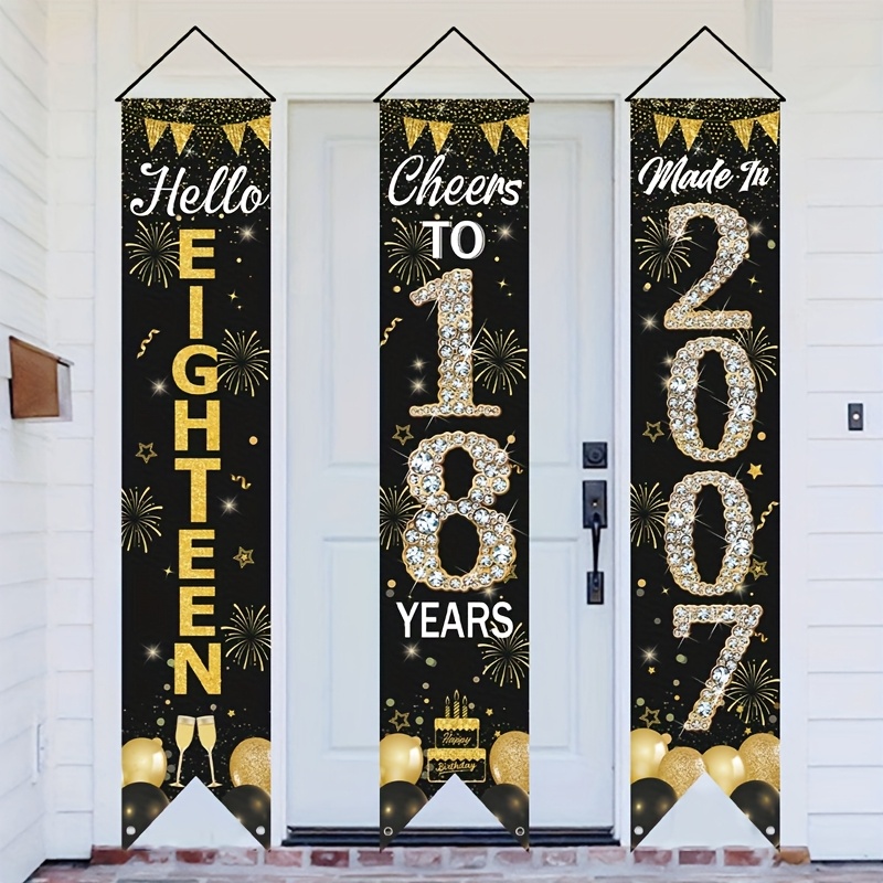 Conjunto de Faixas de Porta 2D - Party Banner Gold avaliação e preço