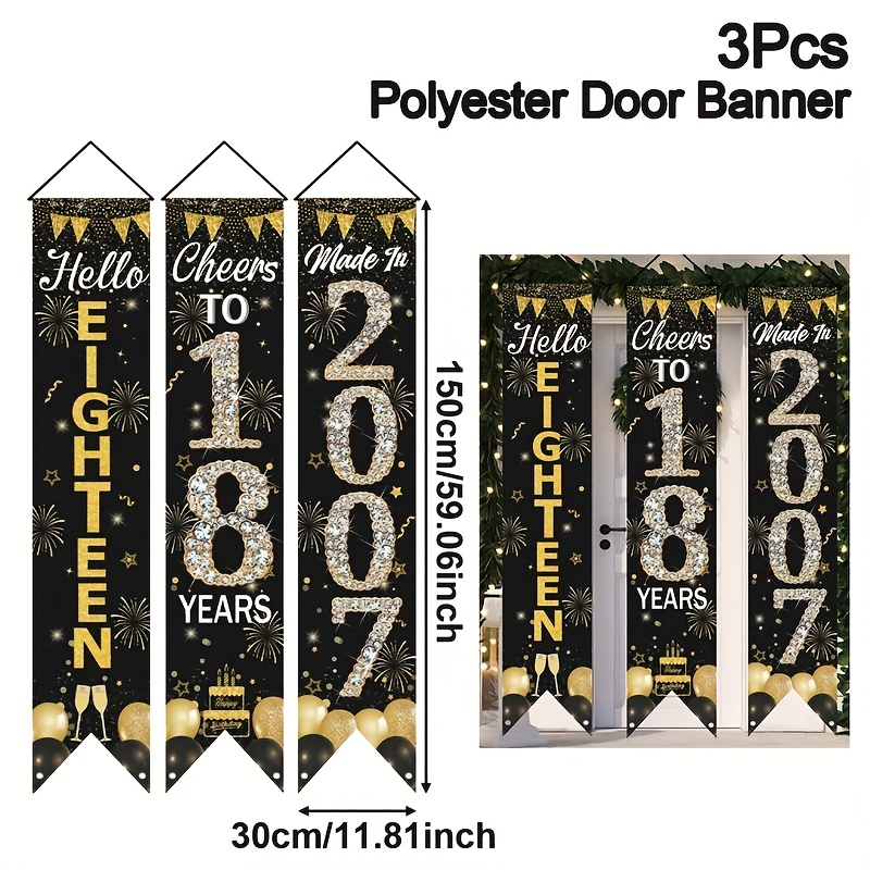 Conjunto de Faixas de Porta 2D - Party Banner Gold avaliação e preço