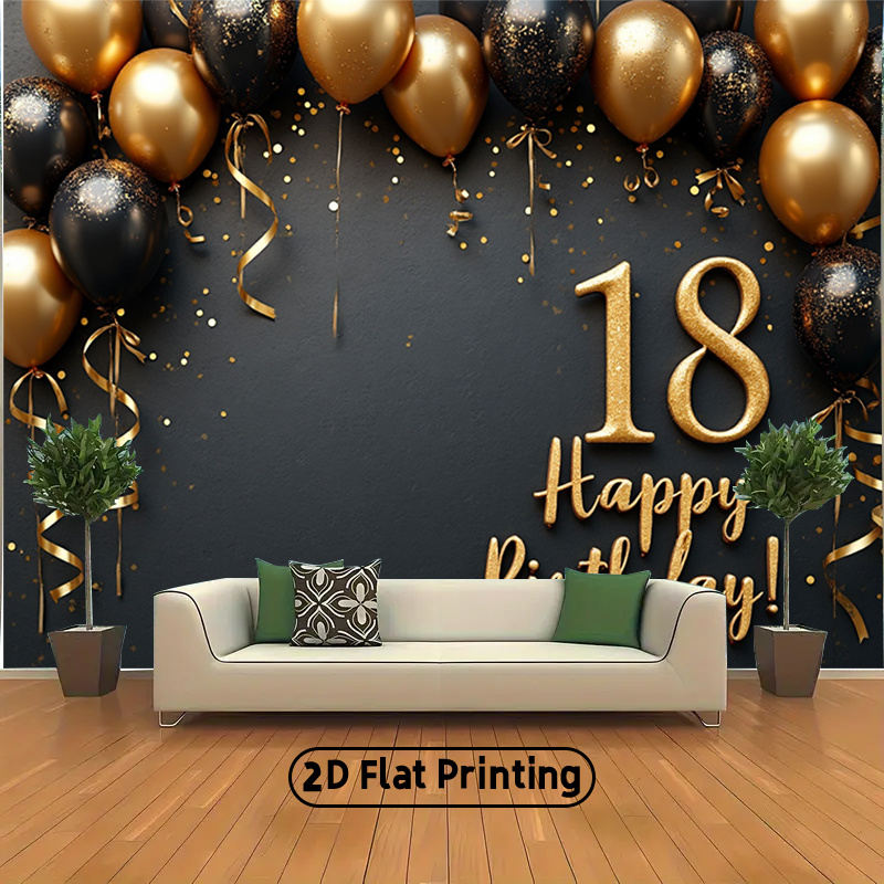 Banner de Fundo 2D com Balões  - Party Banner Gold avaliação e preço