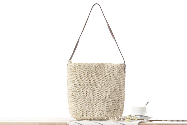 Bolsa de Ombro de Palha Tecida - Paper Straw Color avaliação e preço