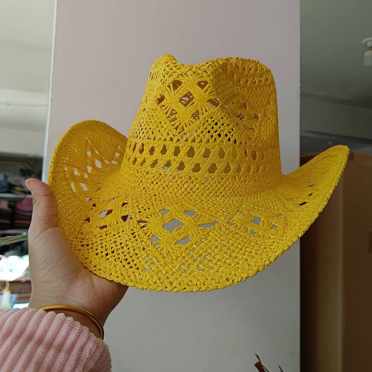 Chapéu de palha de cowboy, nov - Paper Straw Color avaliação e preço