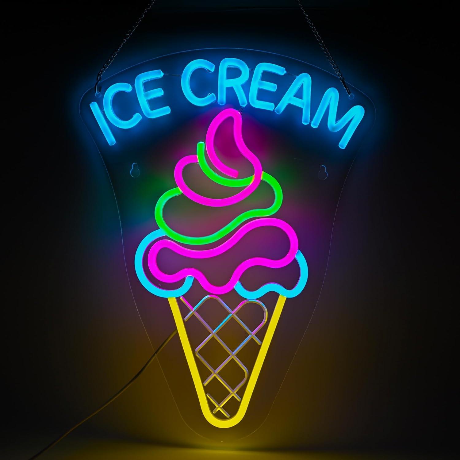 Letreiro Neon de Sorvete Regul - Neon Sign Party avaliação e preço