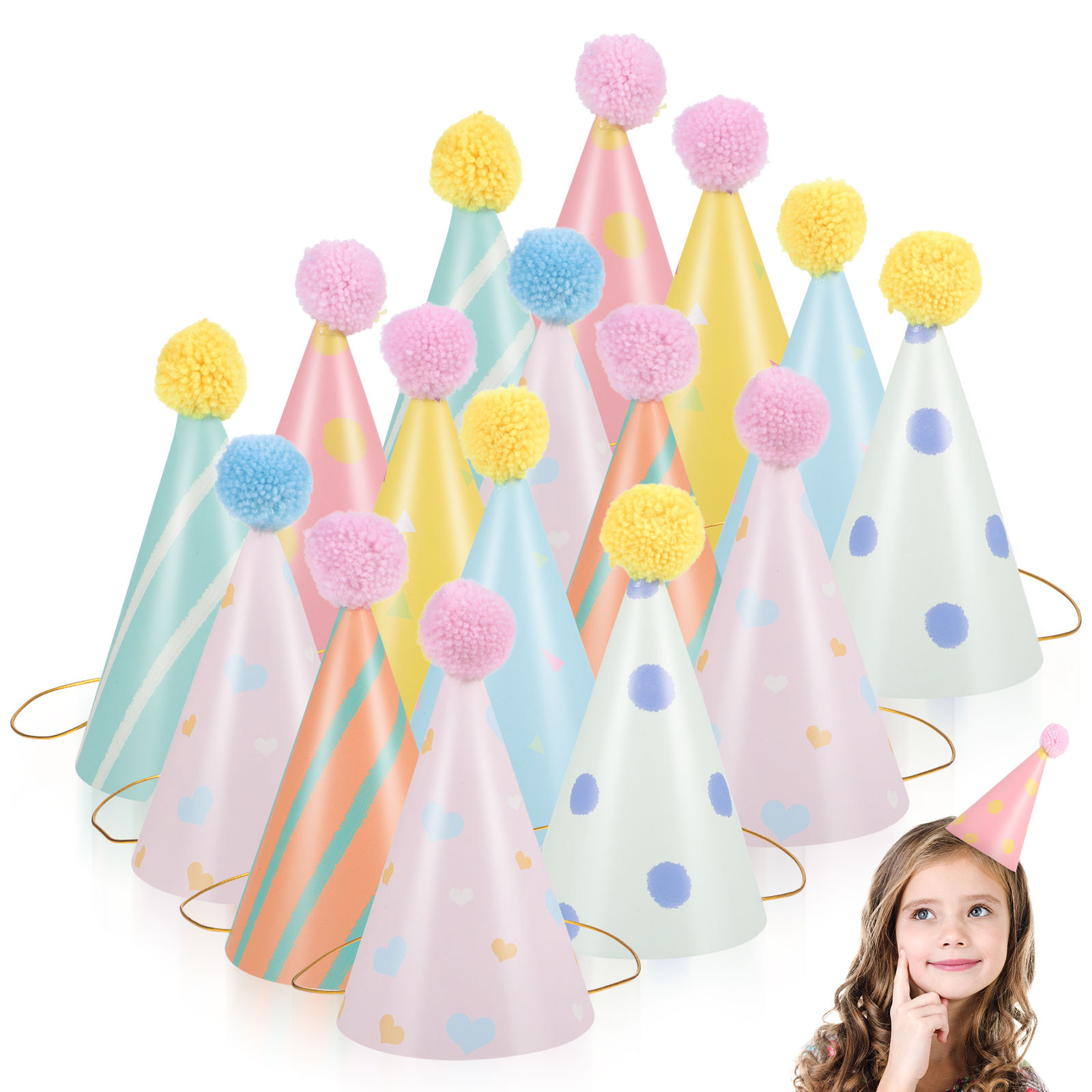 Conjunto de 14 Chapéus de Aniv - Party Hat Cone avaliação e preço