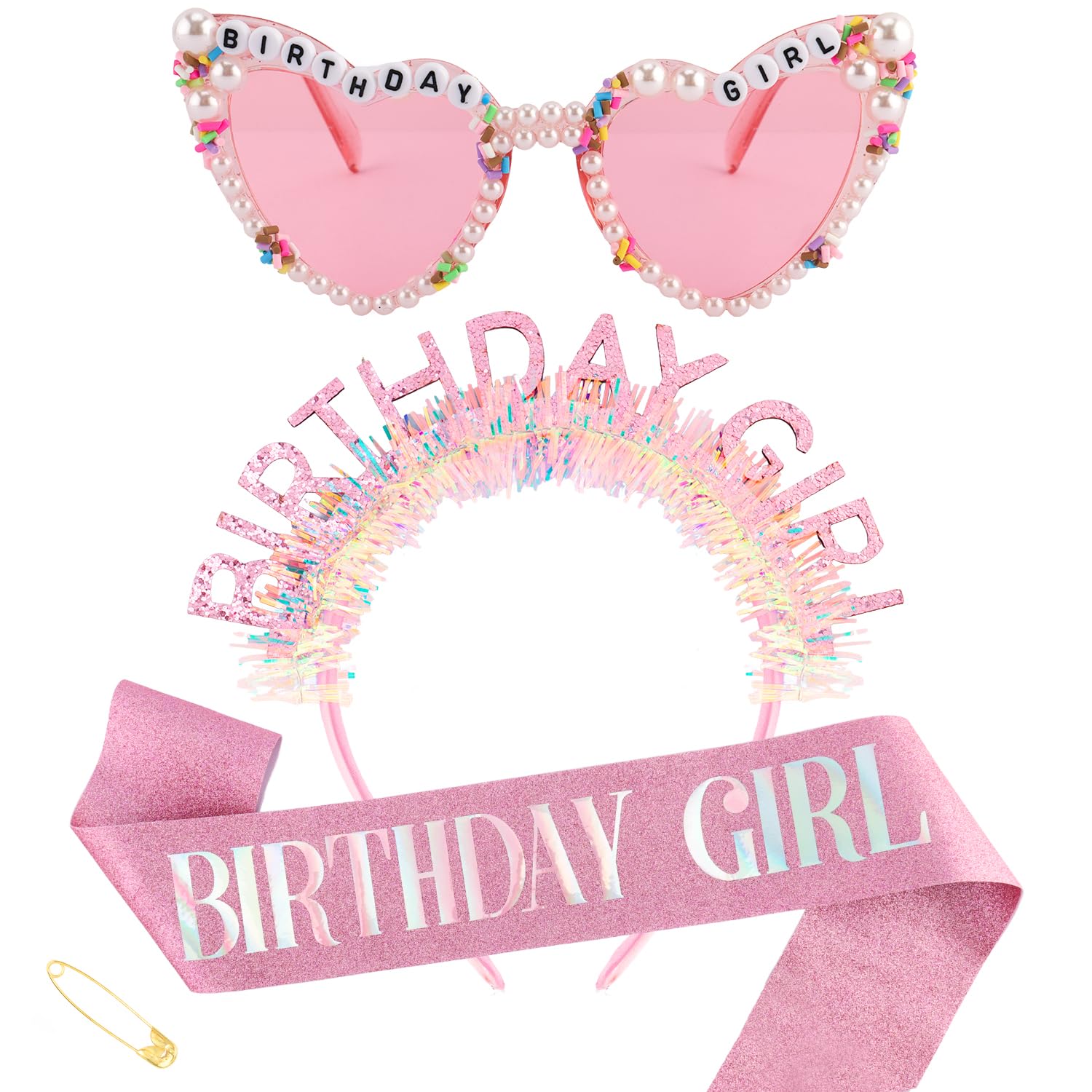 Conjunto de Tiara e Faixa de A - Birthday Sash Glitter avaliação e preço