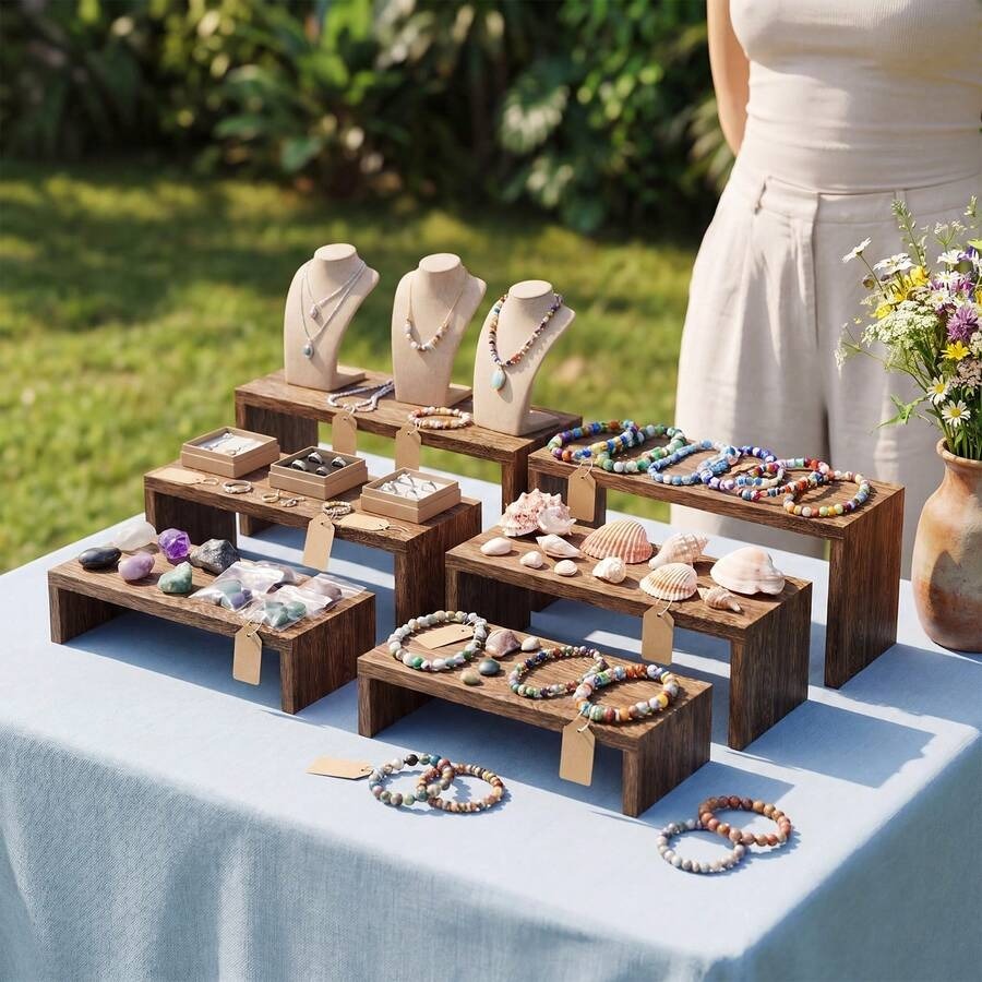 Suporte de madeira para exposi - Cupcake Stand Tier avaliação e preço