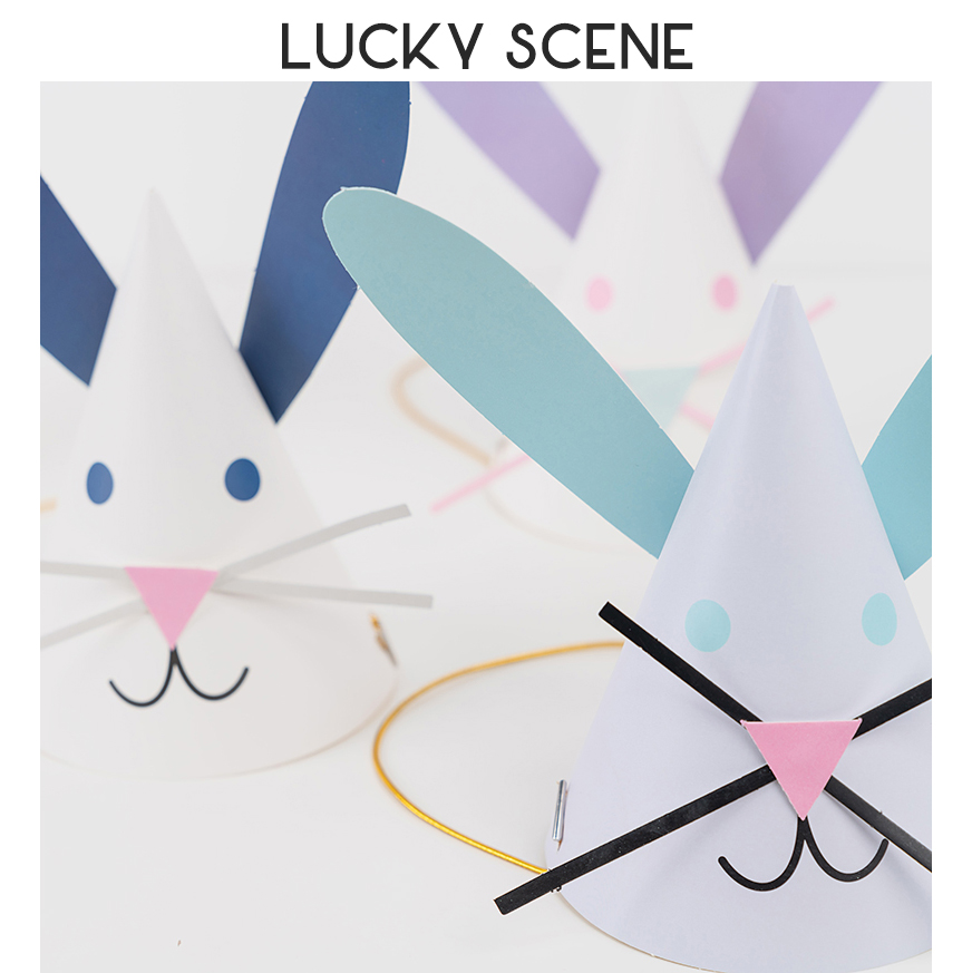 Coelho orelhas aniversário cha - Party Hat Cone avaliação e preço