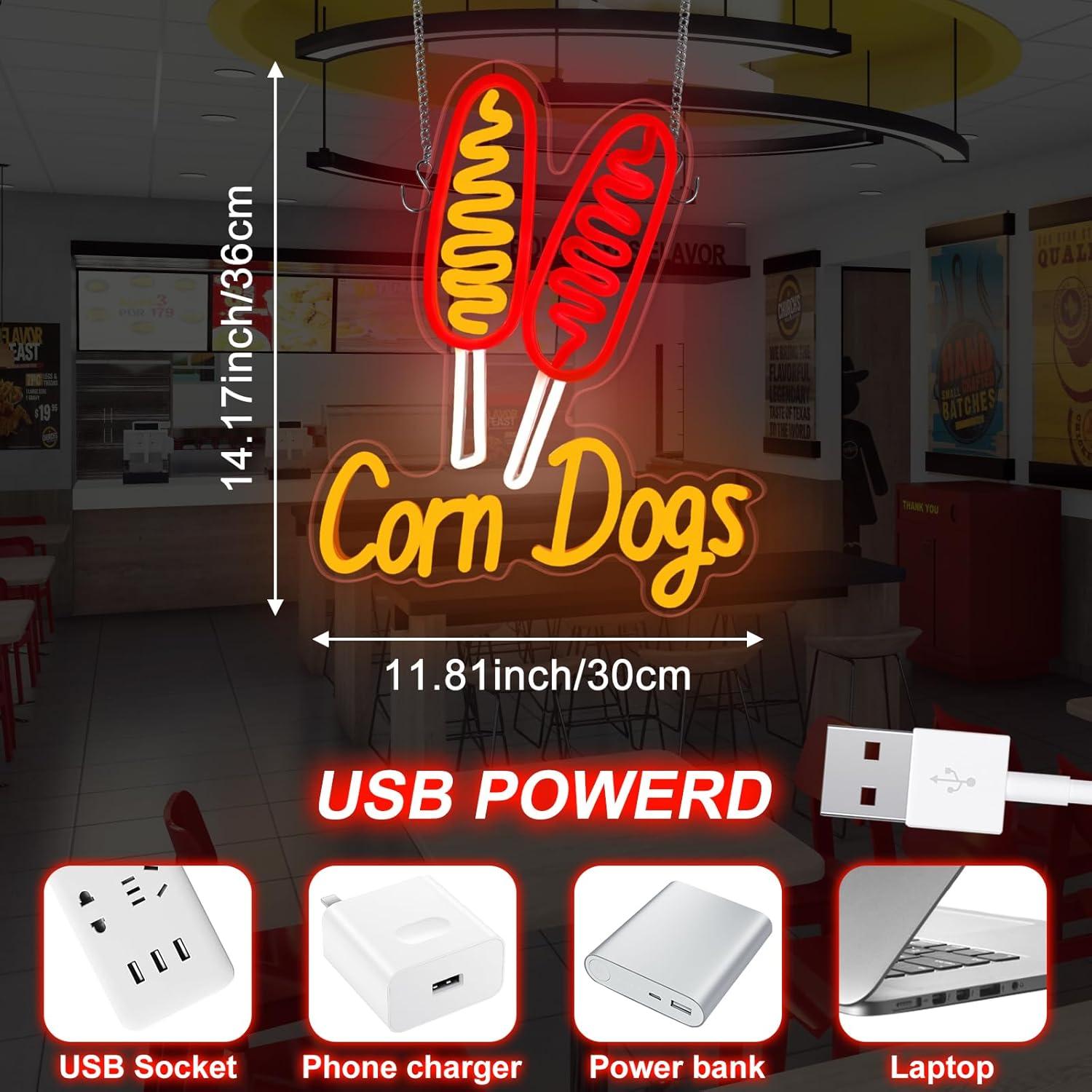 Letreiro Neon Corn Dog: Luzes  - Neon Sign Party avaliação e preço