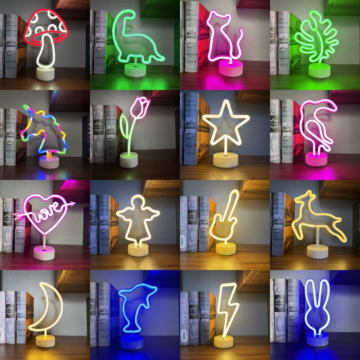 Luz de Neon LED com Base, Múlt - Neon Sign Party avaliação e preço
